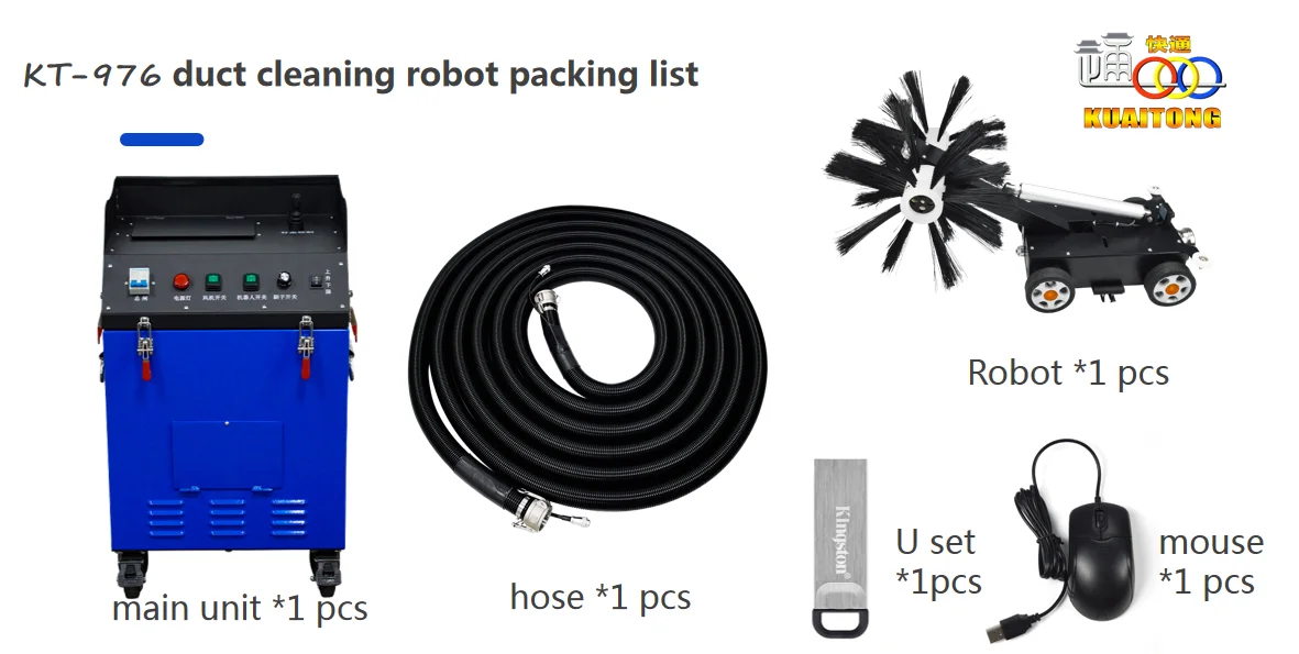 2800W 1180CFM air duct pipe vent cleaning line  ac duct cleaning  ac duct cleaning kit