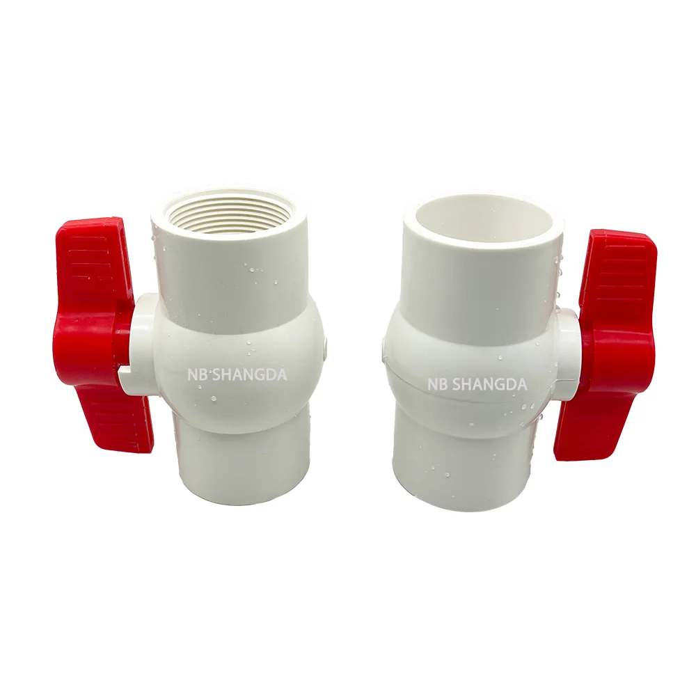 High Quality PN16 Socket/Thread 1/2'- 4' Water Ball Valve PVC Ball Valve With China Cheap Price