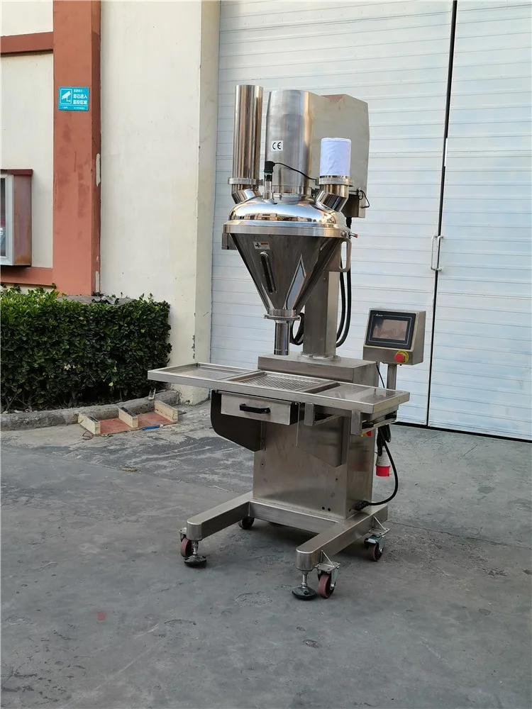 Industrial Coffee Filler Auger / Vertical Form Fill Seal Machine With Powder Filling Machine