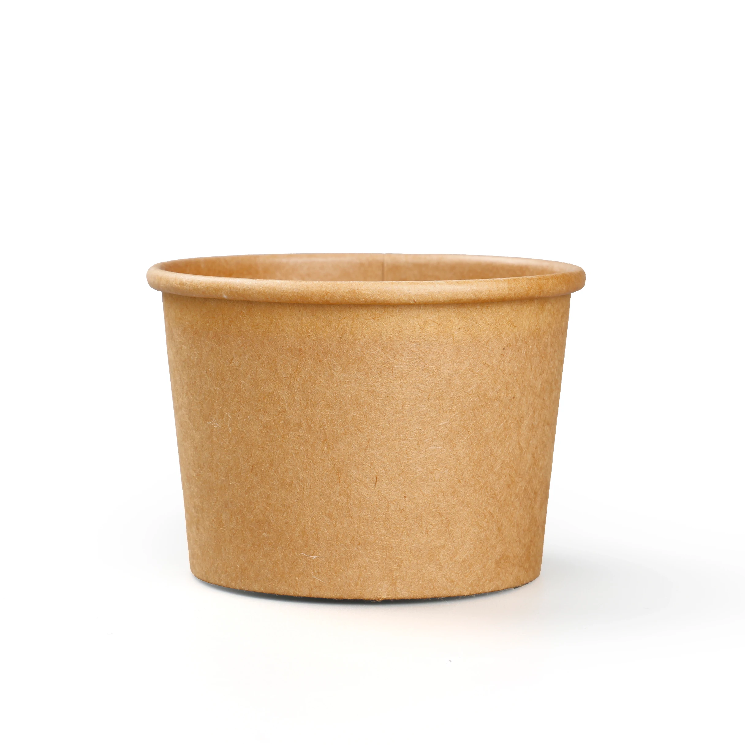 Biodegradable Kraft/White Paper Disposable Salad Soup Bowls with Lid