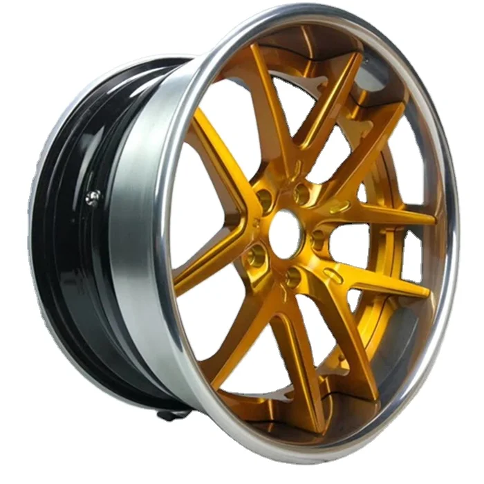 Hot selling chrome alloy wheel black yellow colorful vacuum 16-20 Inch