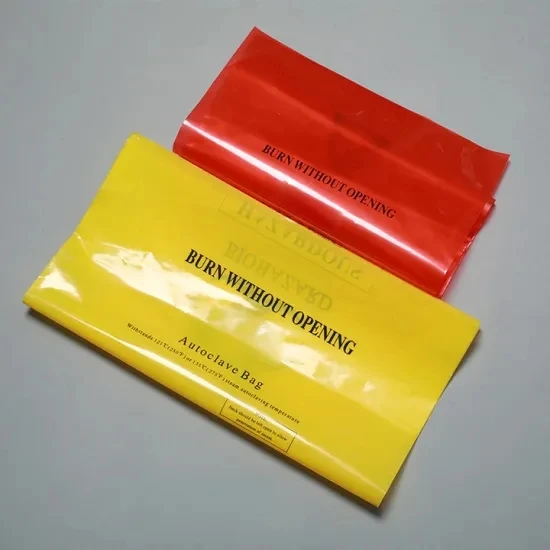 Plastic Medical Trash Bin Liner Bags Biohazard Waste Garbage Bags