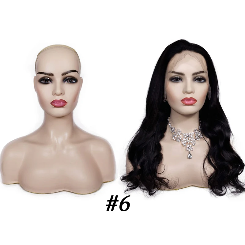 Female Mannequin Head with Shoulders for Wig Hat Jewelry Display Big Breast Half Body 2PCS Wholesale Wig Display Mannequin Heads