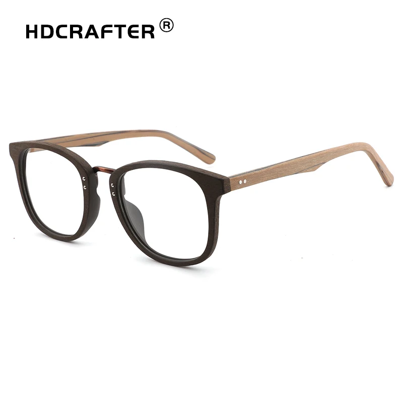 HDCRAFTER 2021 ацетатная деревянная оправа для очков ретро литературные новые очки модная плоская