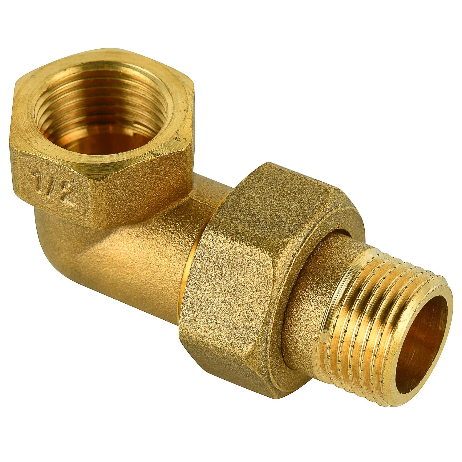 brass thread plumbing angle union o ring sealed connector for pex pipe fittings with screw