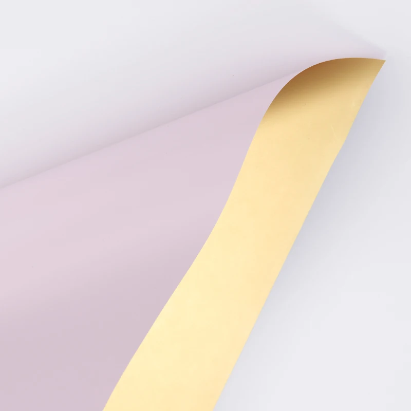 
Flower Wrapping Paper Florist Bi-Color Golden Waterproof Plastic Wrapper Korean Solid Color 