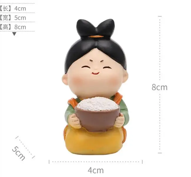 Chinese Style Fashion Tang Ladies Resin Handicrafts Decorations Creative Car Cake Decorations