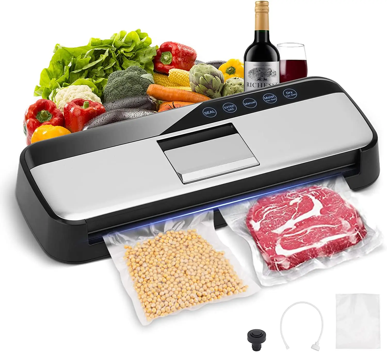 Household Food Vacuum Sealer Packaging Machine Film Sealer Vacuum Packer Sealing Machine