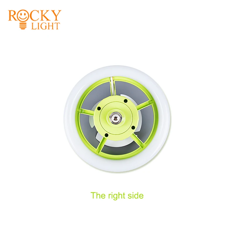 RGB shaking head flying saucer fan light /Cross-border remote control LED shaking head fan light E27 Screw RGB Magic Color Bedro