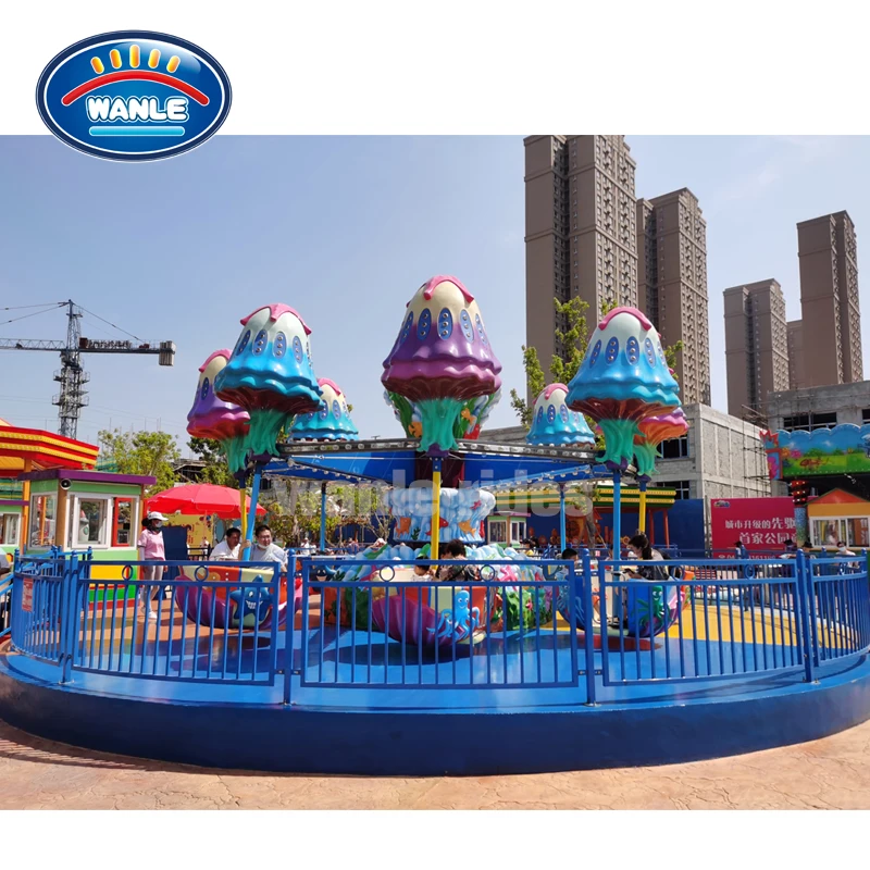 Flying Outdoor Park Ride Carousel Funfair Attraction Machine Equipment Trailer Rides