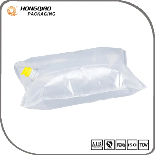 Disposable Plastic Tap Roasted Coffee Wine Water Bag In Box with Spout Dispenser with Valve