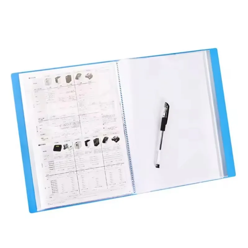 A4 Solid Polypropylene Presentation Book 40 Transparent Pockets Translucent Cover Display Folder Document Project 40-Pocket Book