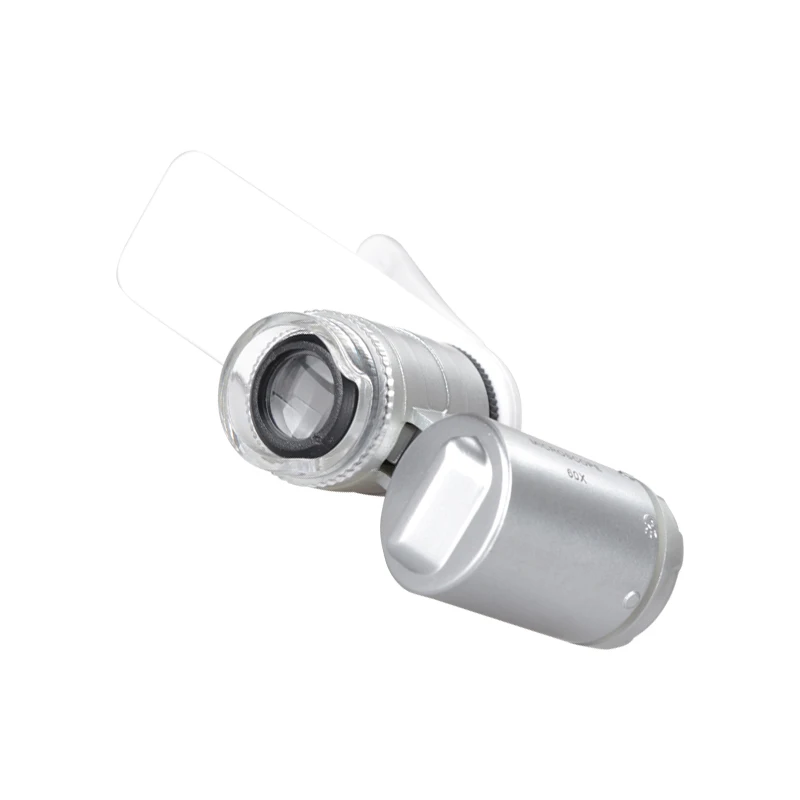 Universal clip LED mobile phone microscope, smart phone microscope