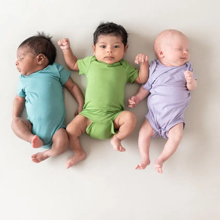 High Quality Clothing Manufacturers Custom Short Sleeves Toddler Bamboo Knitted Baby Rompers Clothes