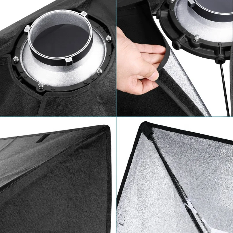 Takenoken Photo Studio Accessories Camera Photography Box Portable Rectangular Softbox with Bowens Mount 60X90cm for Flash