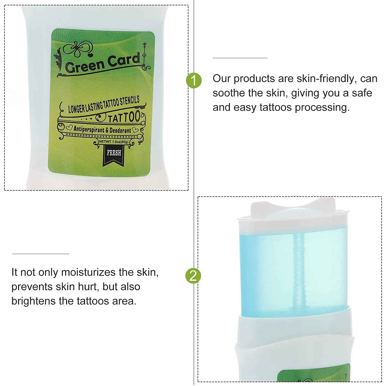 Temporary Tattoo Supplies Accessories Clean Dry Protection Antiperspirant Deodorant Tattoo Transfer Stick