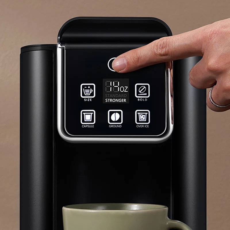 Coffee Maker Hot Iced Coffee Machine for K-Cup Pods & Ground Coffee 6 to 14 oz Brew Sizes 50 oz Removable Water Tank