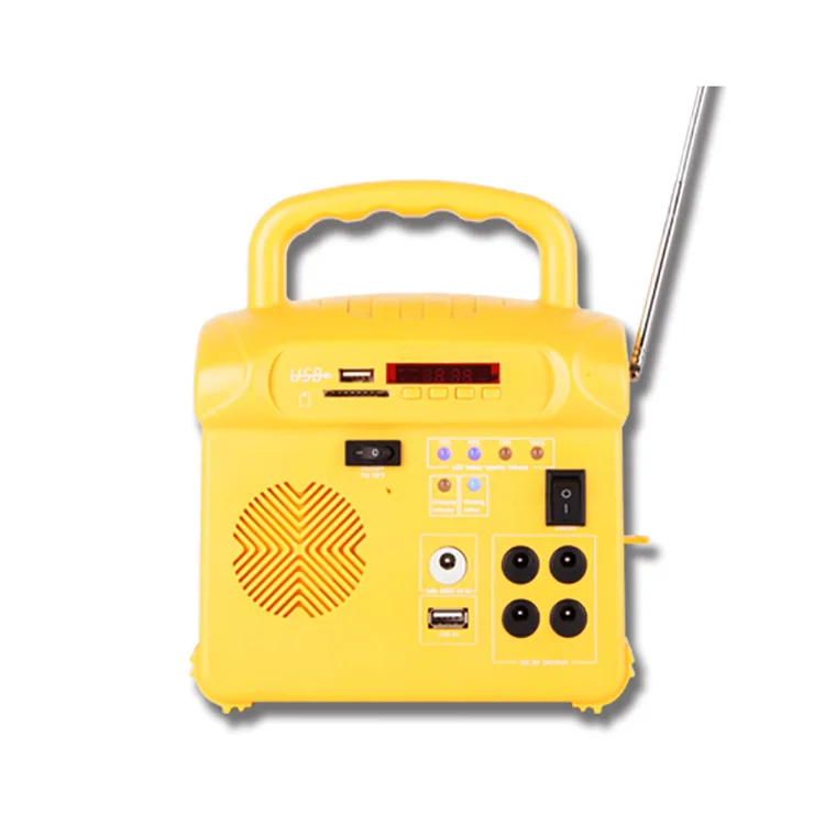 Portable off-Grid 10W Mini Home Solar Panel Power System with FM/Radio