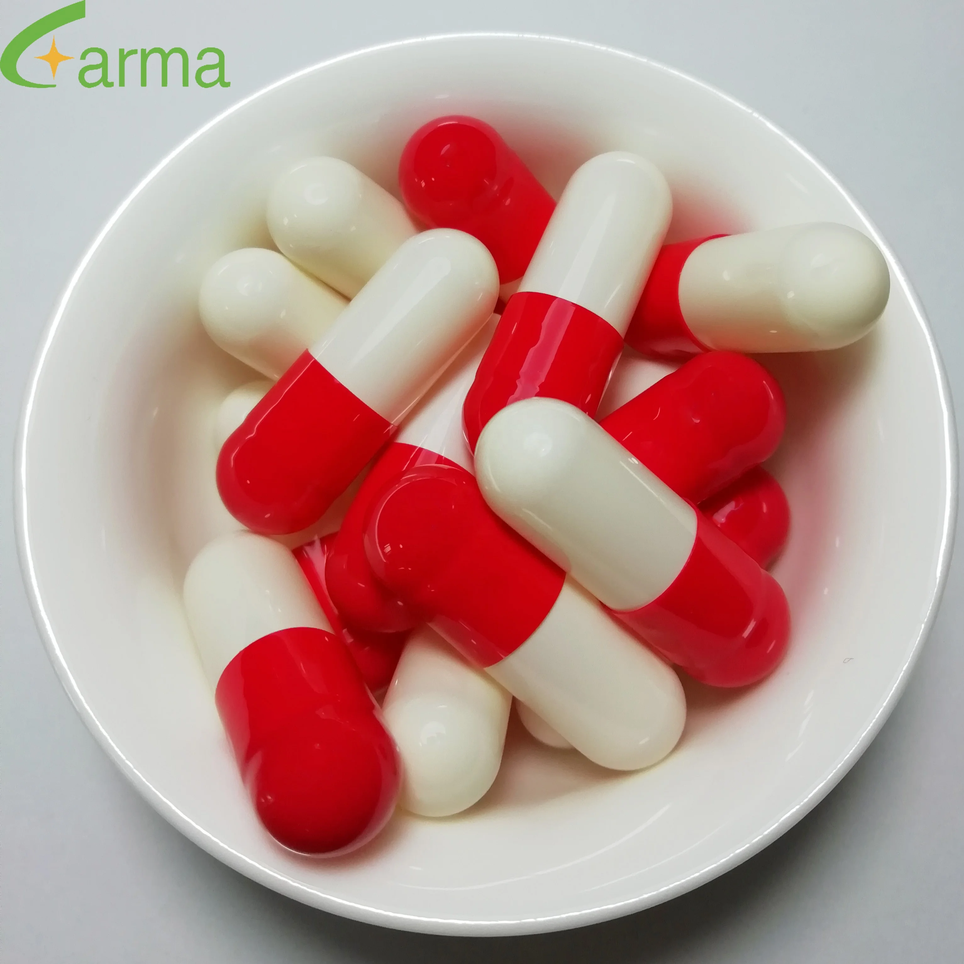 Red white colored BSE Free Empty Hard Gelatin Capsules