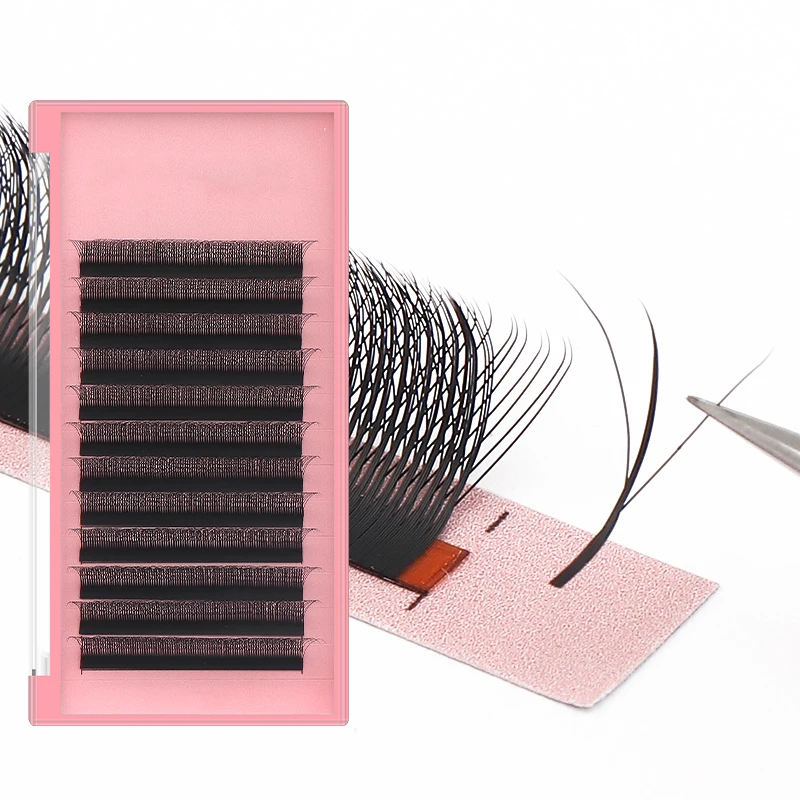 16 Rows 3D Fairy W Shape Eyelash Extensions Handmade Two-Core Fans with Triple Tips Premade Blister CC/DD/CD Curl