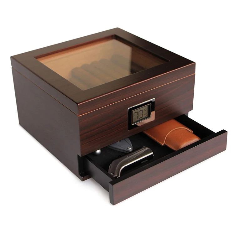 luxury kit case cedro mahagoni digital zigarren made in china amazon hot sale set cigar humidor