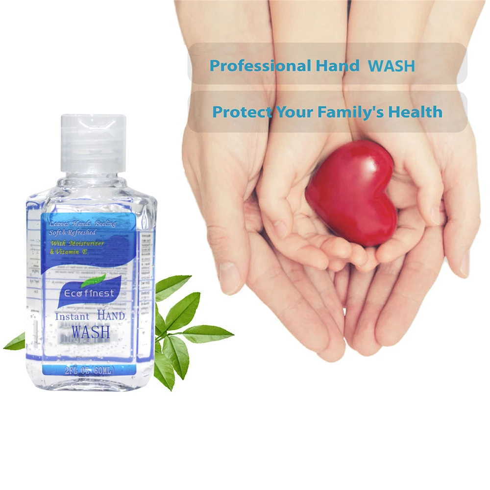 
eco finest Hand wash, 2 oz Travel Size No Rinse Instant Clean with No Water Needed Individual Travel Size 