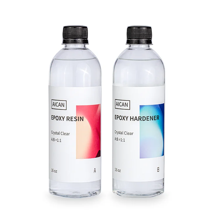 Factory direct sales AB Glue 32oz Odorless Crystal  Non-toxic Liquid Glass Clear Epoxy Resin jewelry Glue