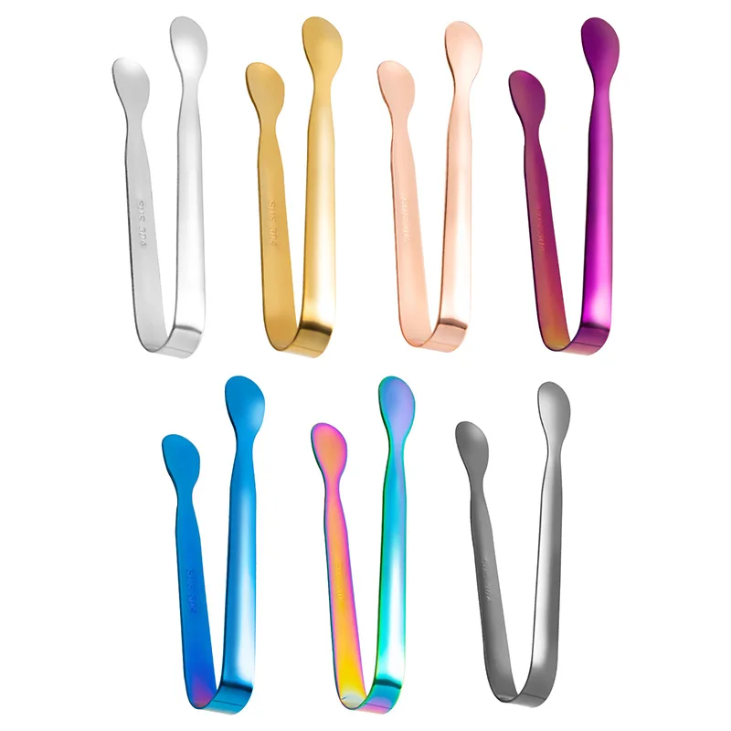 Hot Selling Mini Serving Small Tongs Stainless Steel 304  Sugar Cube Ice Tongs for Tea Party Coffee Bar Kitchen