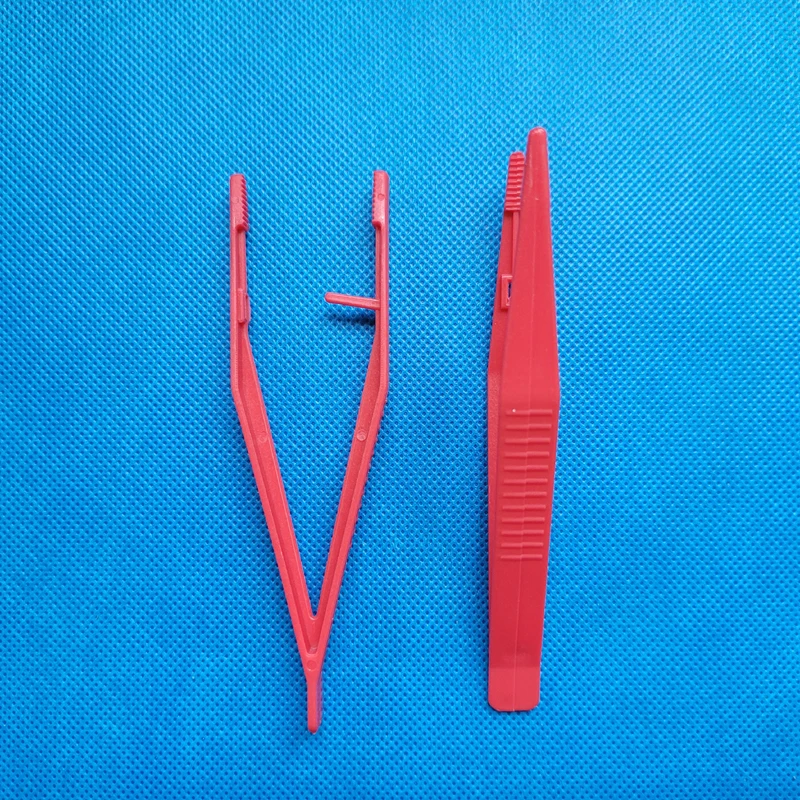 Disposable surgical dressing plastic forceps medical tweezers medical forceps
