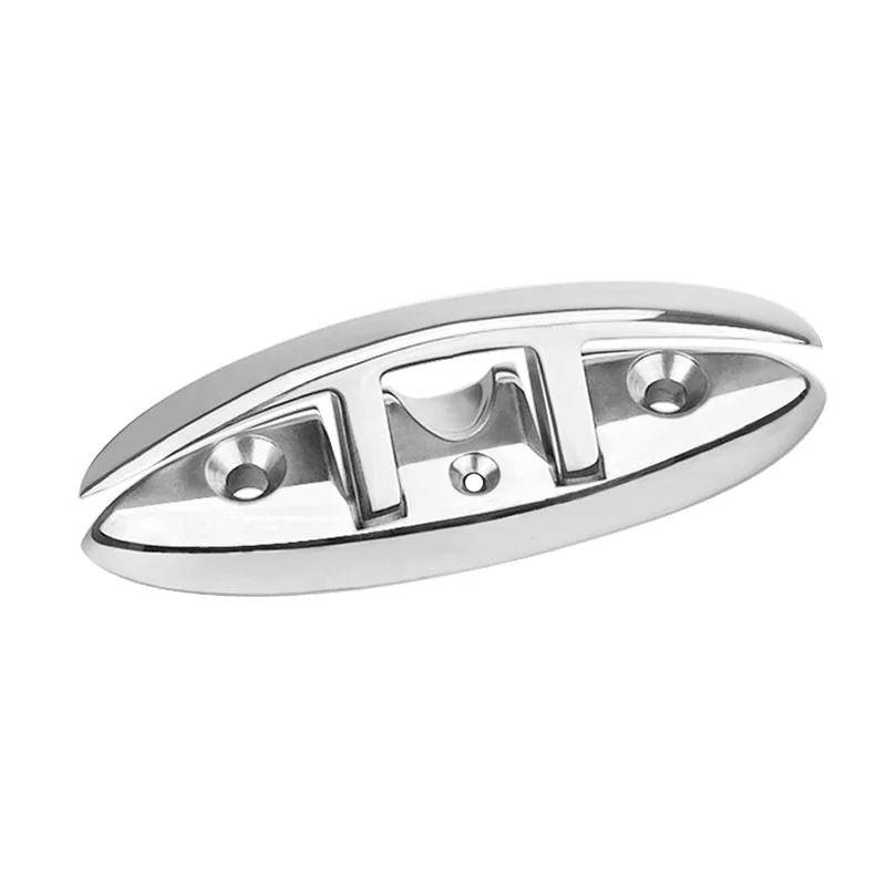 Professional Manufacture Cheap 5 Inch 316 Stainless Steel Folding Cable Bolt Claw Bollard Marine Hardware Yacht Accessories