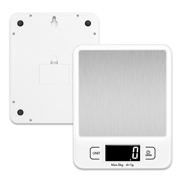 High-End USB Stainless Steel Electric Kitchen Scale Good Grips 1kg 3kg 5kg Digital Display Food Scale Rectangle Shape Battery