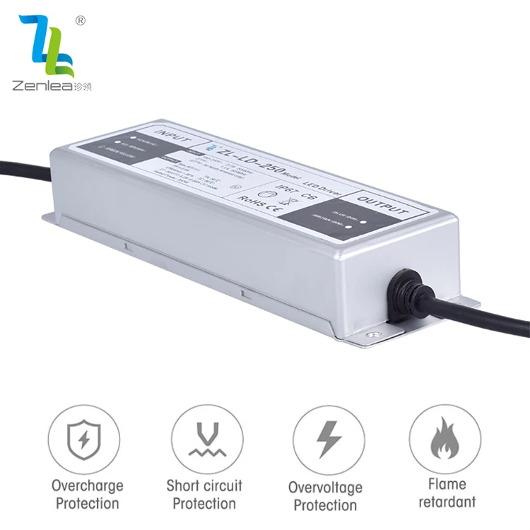 Светодиодный драйвер ZENLEA достаточная мощность водонепроницаемый IP67 35 50 60 100 150 200 250 Вт