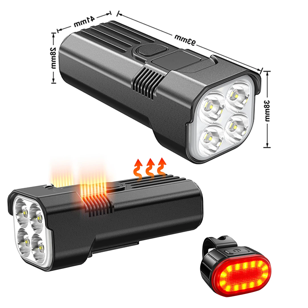 2000 Lumen Display screen waterproof bike lights rechargeable bike light fog lights for bike