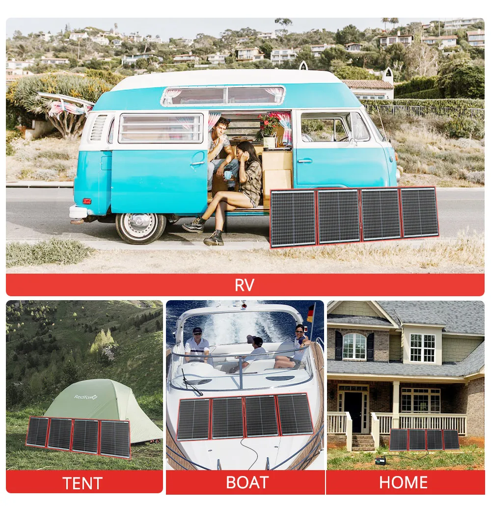 Dokio Portable Solar Panel 220W Foldable Solar Panel To Charge Solar Generator