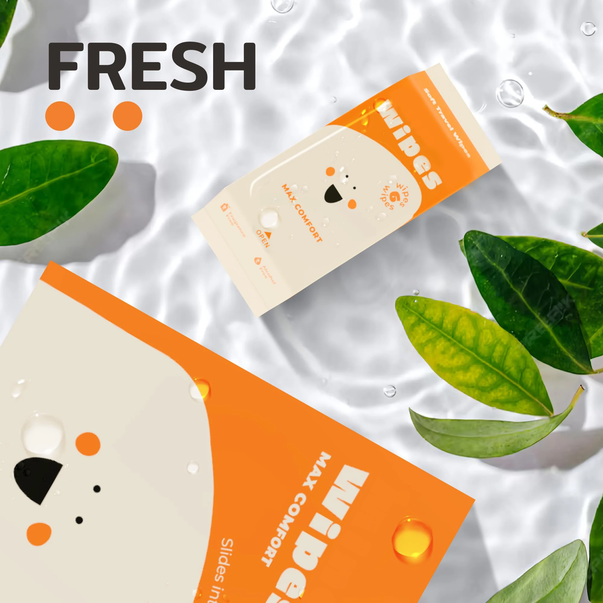 wholesale Free Sample 6 Pcs Mini Canister Wet Wipes Baby Daily Wipes Baby Skin Care Barrel Hand Wipes Custom Package