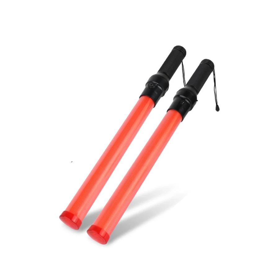 Traffic command Pedestrian control adjustable Telescopic led flashing stick safety signal wands expandable traffic light batons