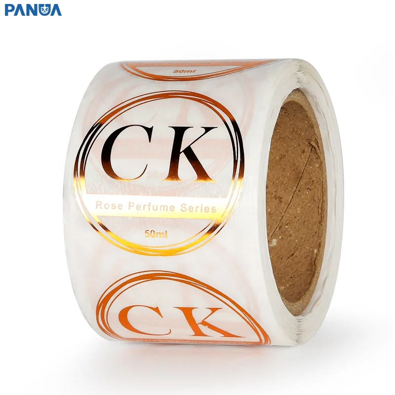 Custom Clear round Logo Stickers Glossy Vinyl Labels Waterproof and Adhesive for Packaging and Industrial Use
