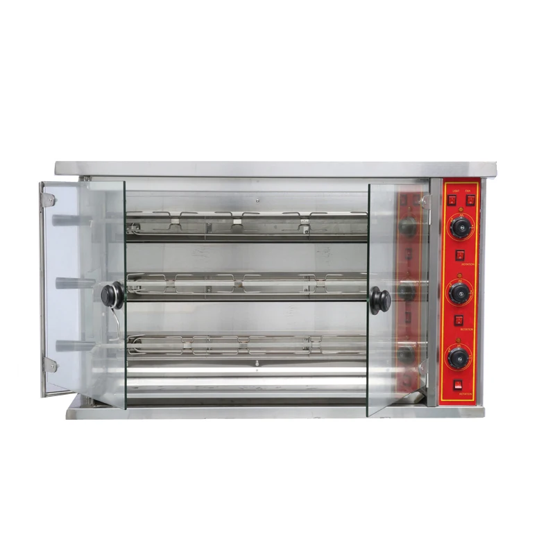 Commercial Rotisserie Oven Home Baking Equipment Single 9 Spit Gas Roast Oven Machine For Chicken