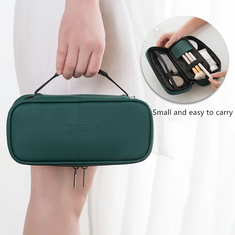 
Hand Carry PU Korean Makeup Bag Travel Large Waterproof Cosmetic Cases 