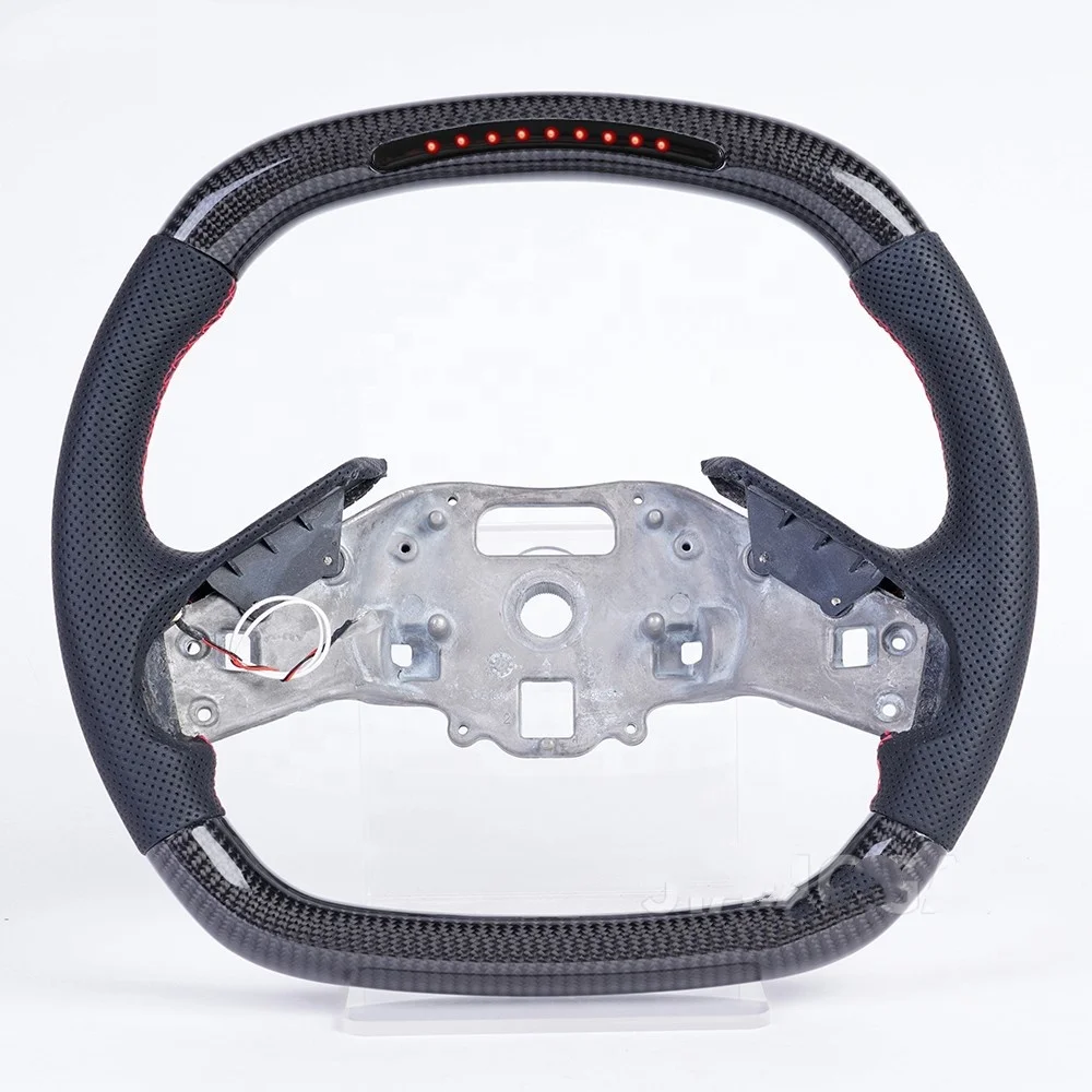 Customized Car Steering Wheel Carbon Fiber LED Fit For Chevrolet Corvette C8 2020