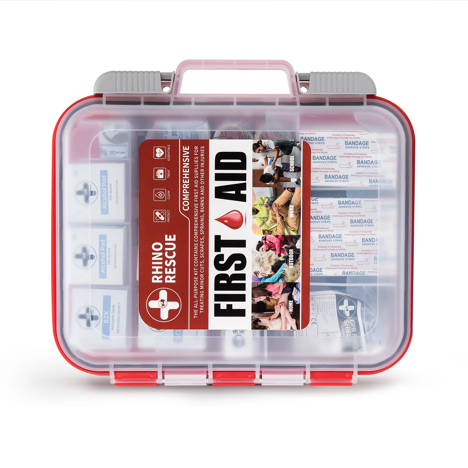Rhino Rescue Empty Cheap Price Plastic Box First Aid Kit