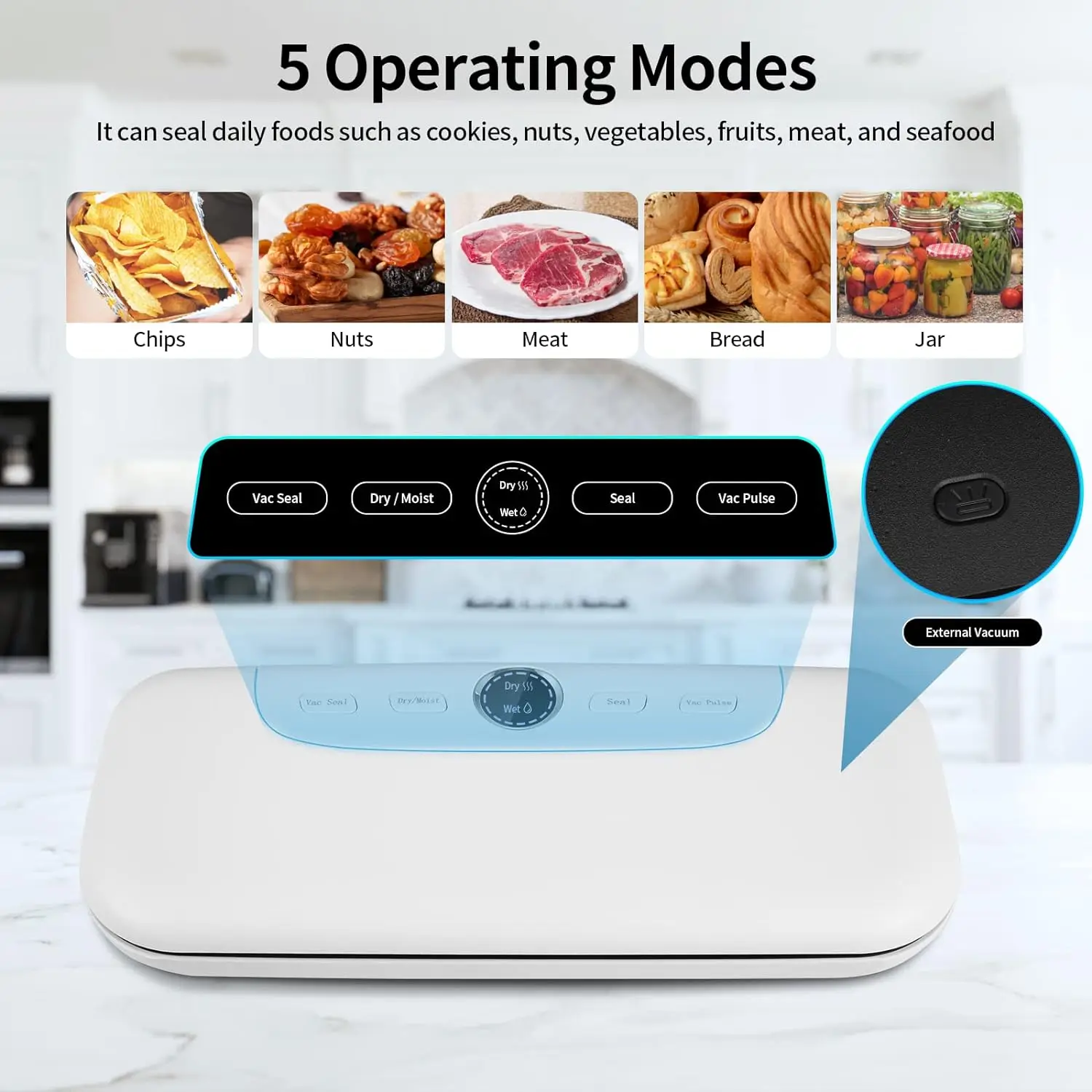 Высокое качество вакуума низкой температуры ручной небольшой автоматический портативный пищевое вакуумное герметичное хранилище для дома