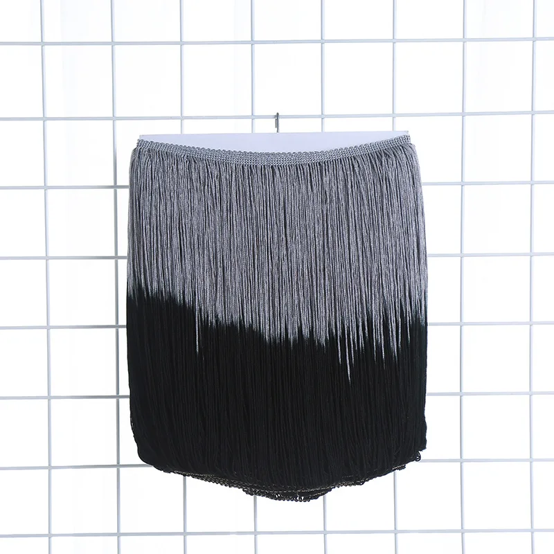 Hot sale 20CM Double Color Gradient Color Tassel Fringe  For Latin Dress
