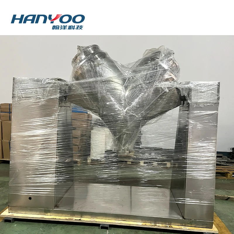HANYOO V Shape Powder Mixing Machine Powder Blending Machine  Mixer Manufacture
