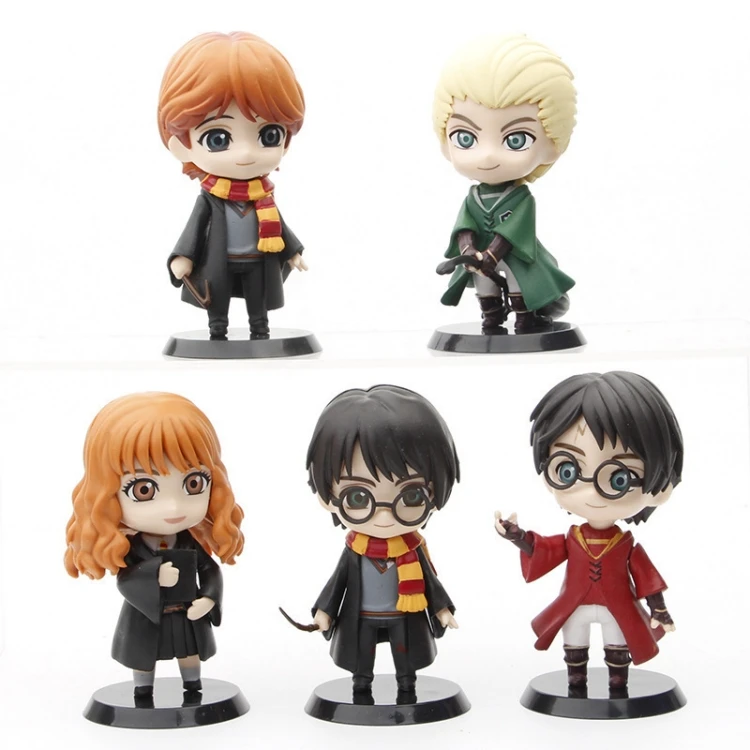 Hot Sale Q Version 6pcs/set Harry Action Potter Figure Anime Decoration Model