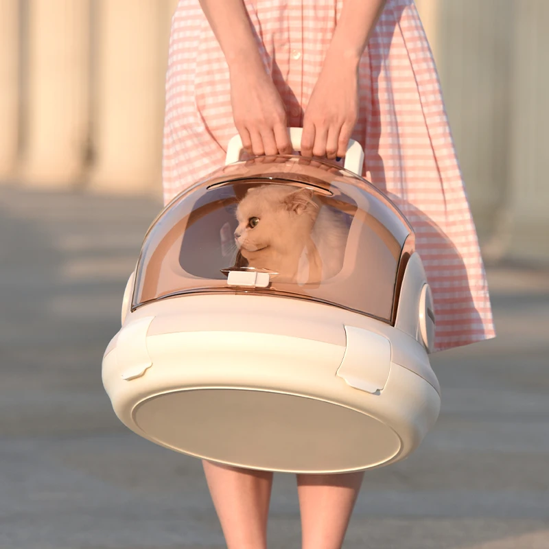 Pakeway Portable Pet Cat Carrier Outdoor Plastic Dog Pet Cages Carriers Car Travel box