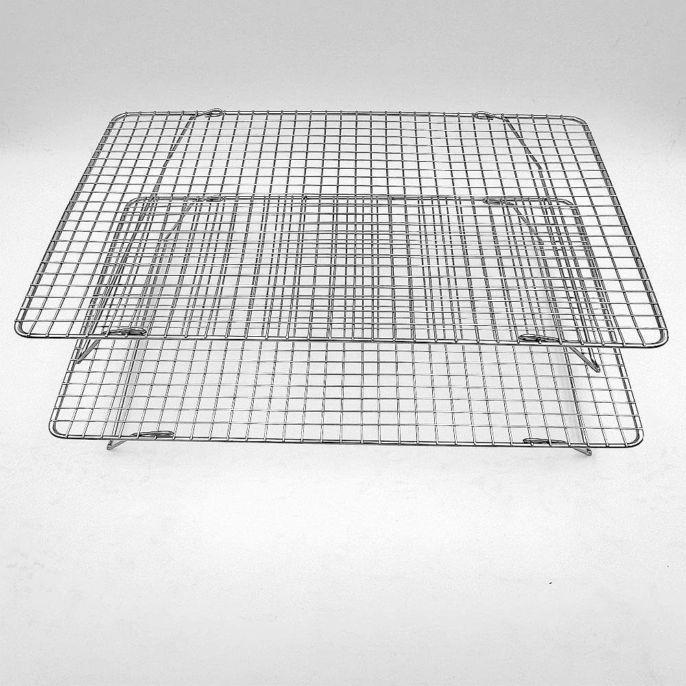 Multifunctional Square Mesh Storage Rack  Zinc-coated Durable Camp Outdoor Grid Wire Shelving Grill