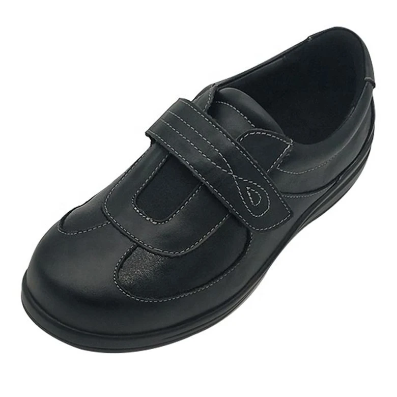 Manufacture leather health casual footwear shoes for diabetics