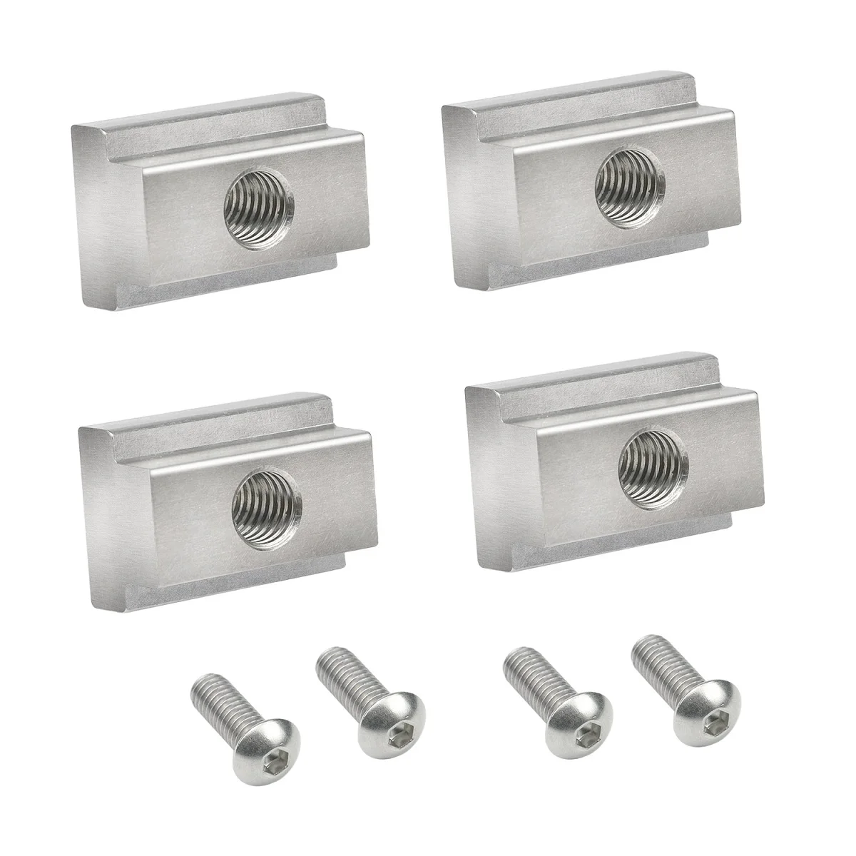
4 Packs T Slot Nuts for Toyota Tacoma Bed Rails Cleats Bed Rack Rail Accessories W/Stainless Button Socket Cap Screw 