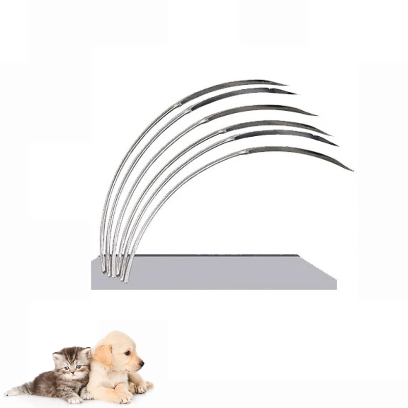 Cheaper veterinary Nylon 10-0 Polyglactin 910 Surgical Suture needle with thread animal suture